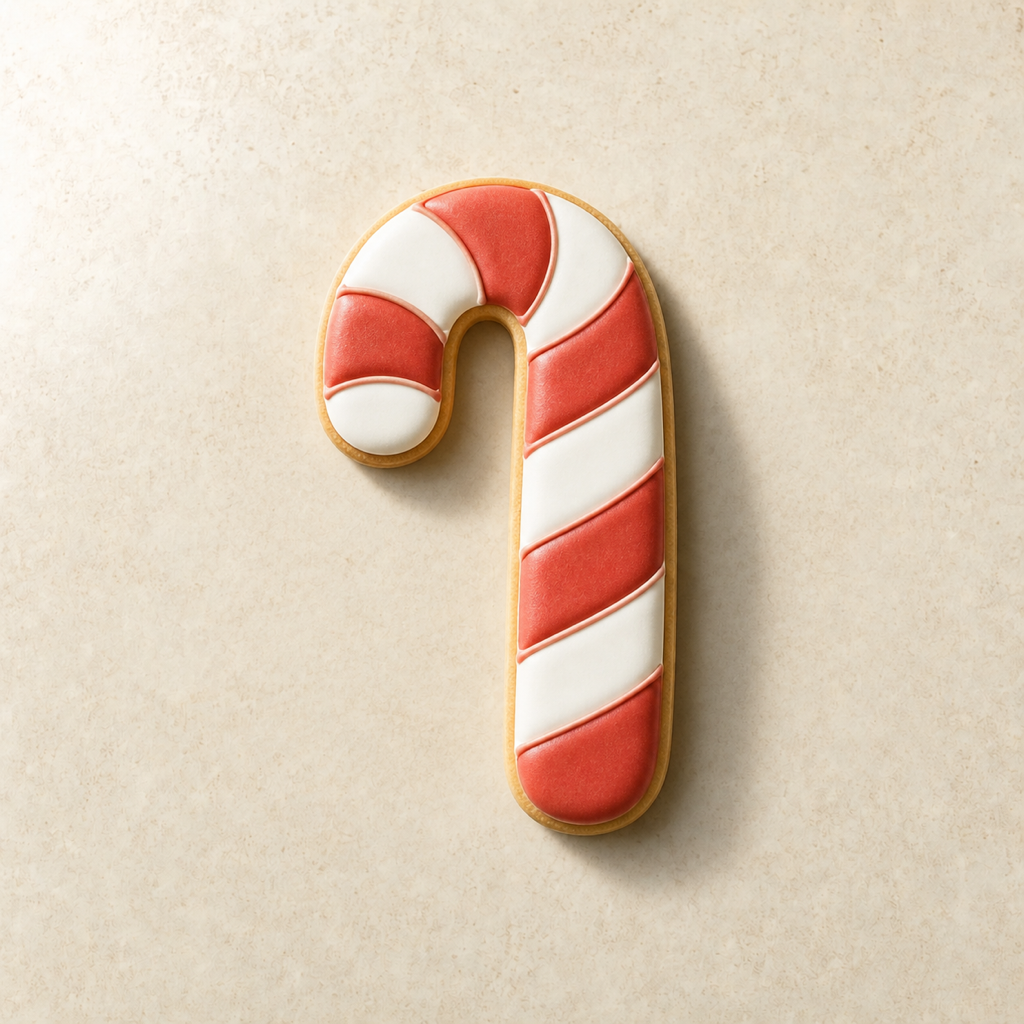Candy cane cookie