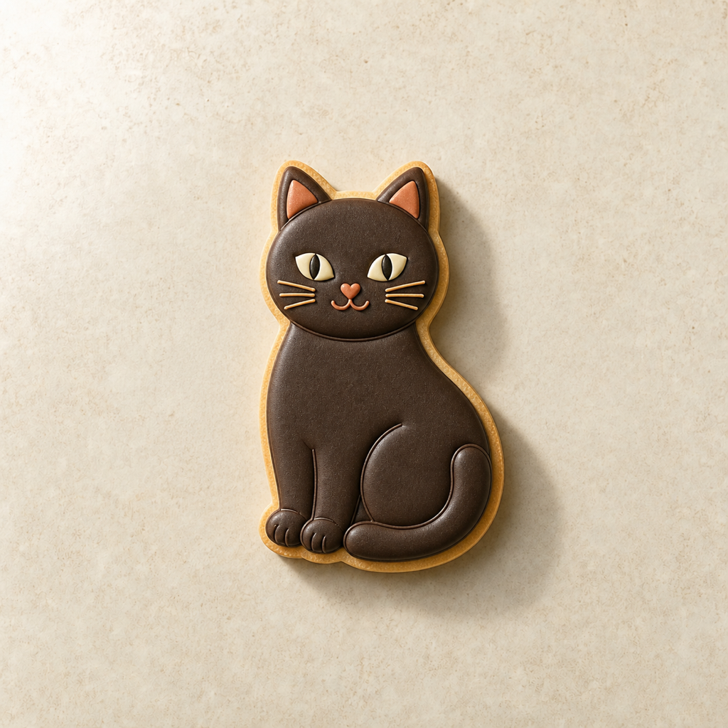 Black cat cookie