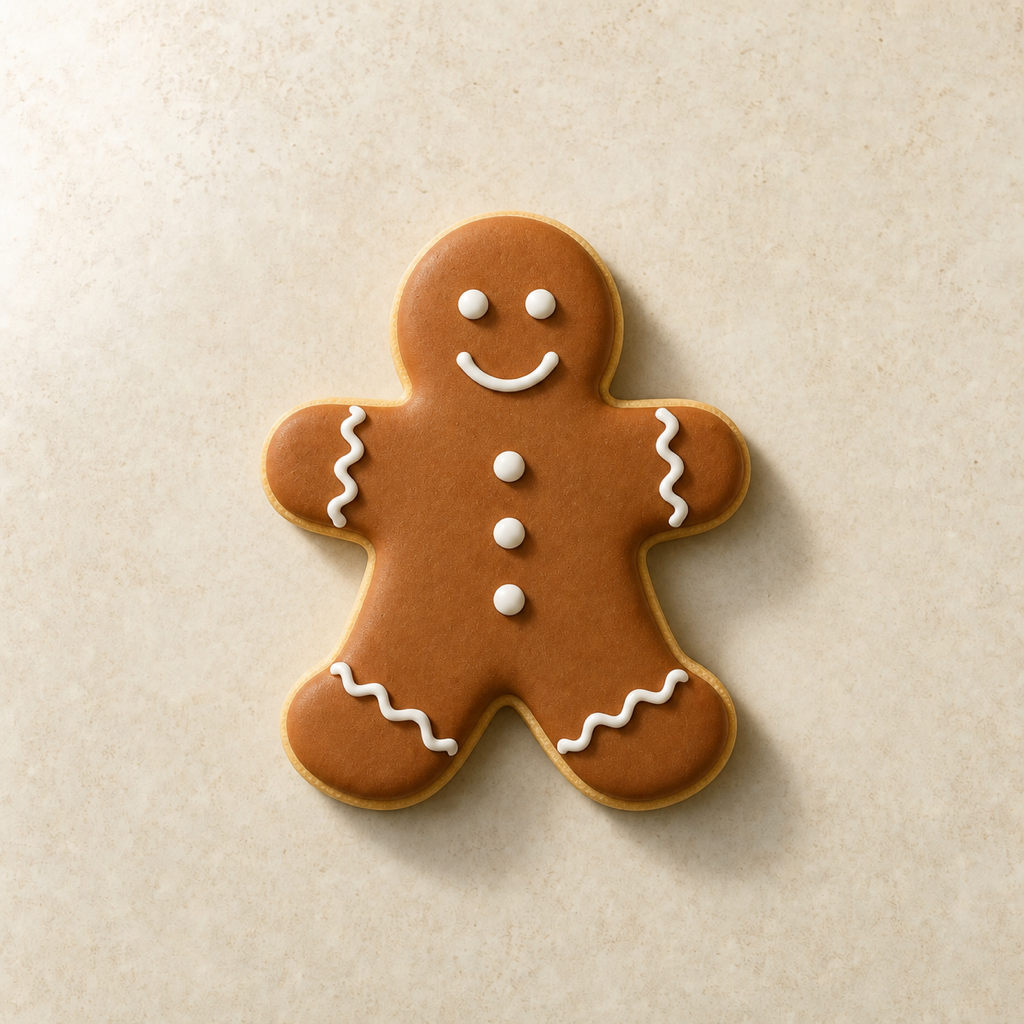 Gingerbread decorated cookie