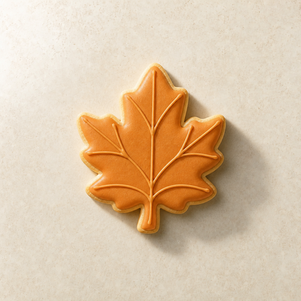 Autumn leaf cookie
