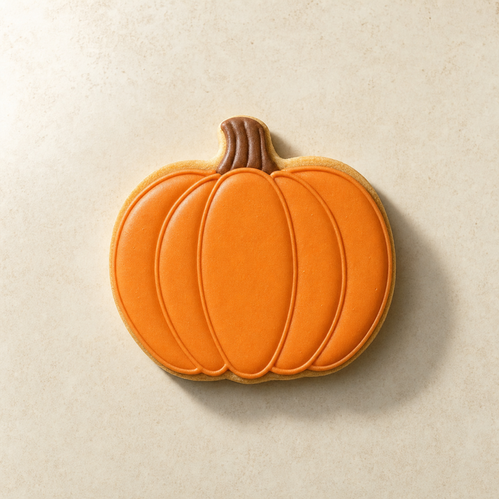 Pumpkin decorated cookie