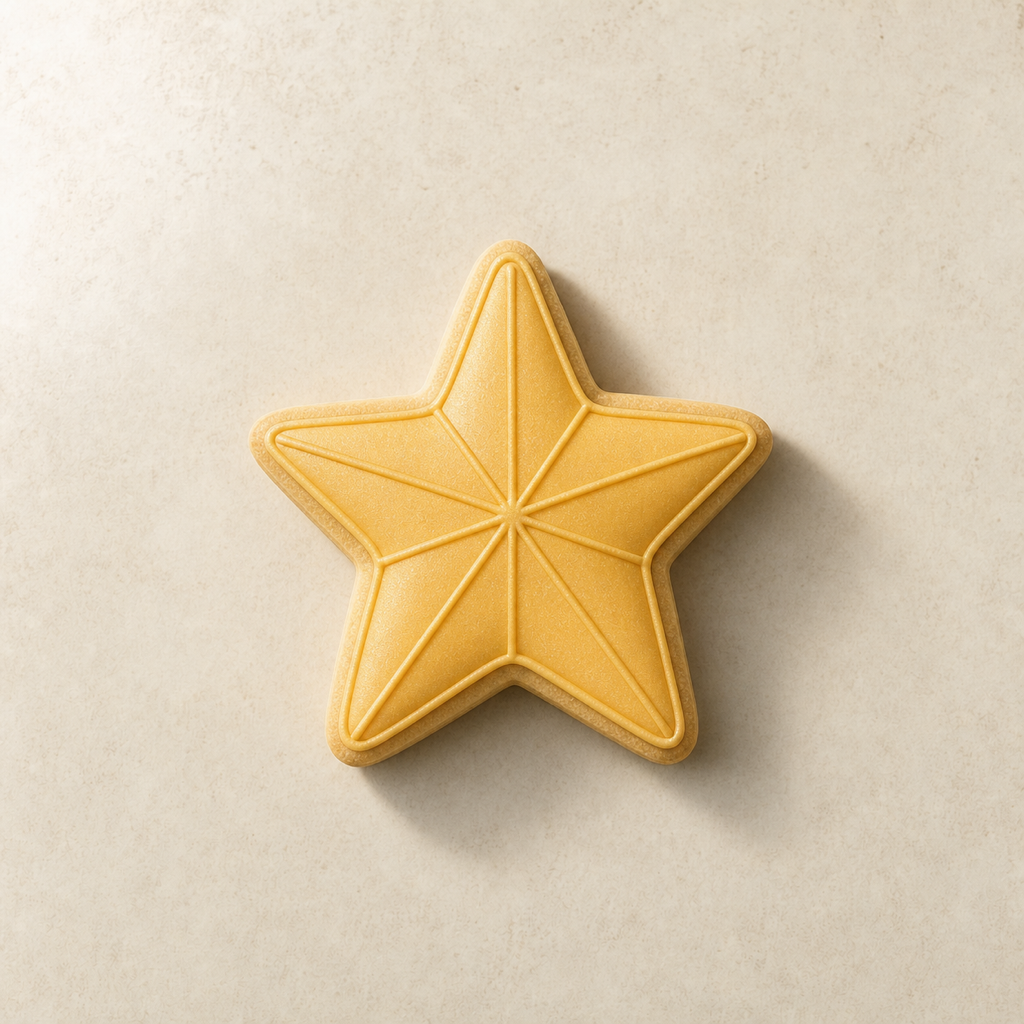 Star decorated cookie